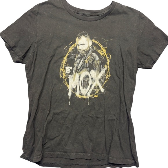 Aew Other - AEW Jon Moxley MOX Graphic Shirt Black Wrestling Tee Distressed Style Size Small